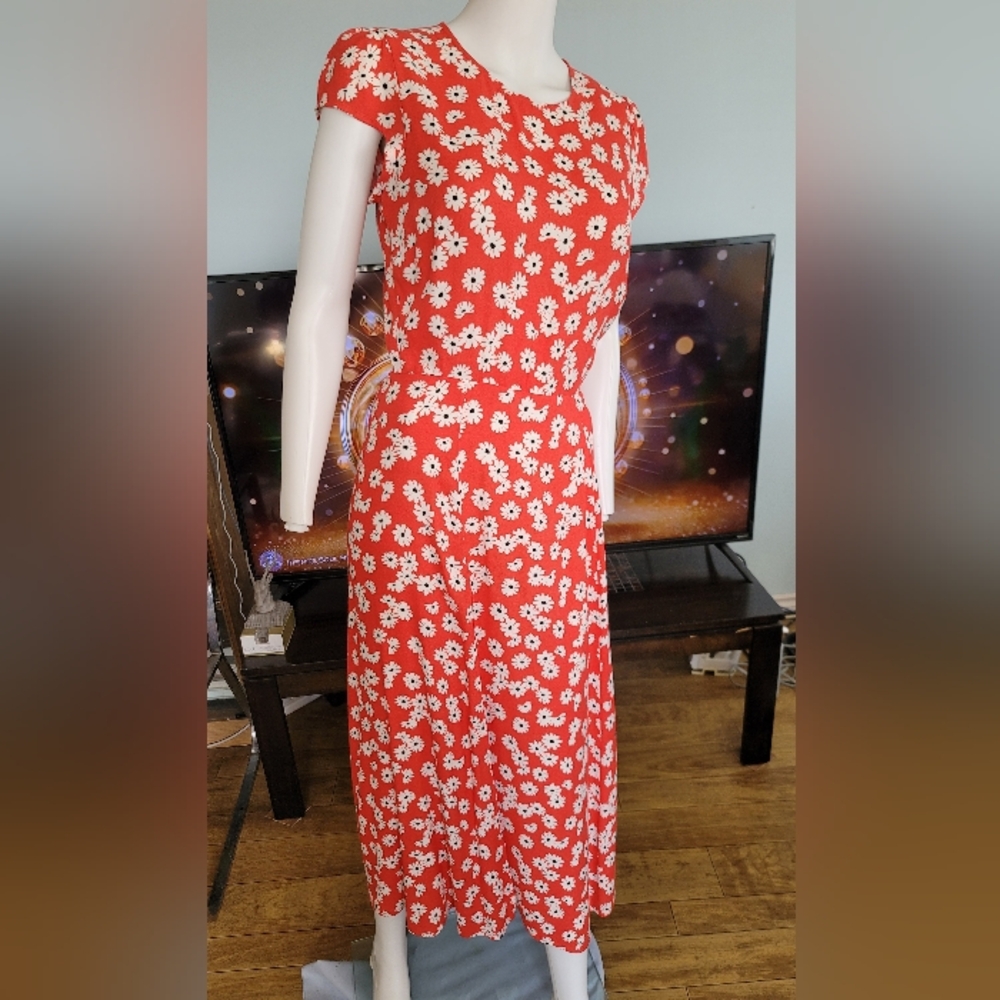❗️ REFORMATION GAVIN Floral Red Sleeveless Dress  ❗️